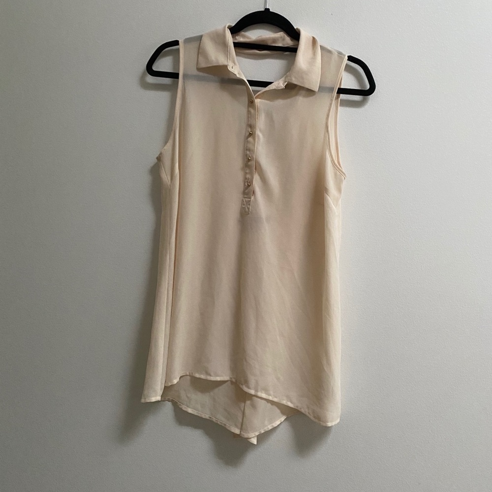 Forever 21 Sleeveless Chiffon Blouse S